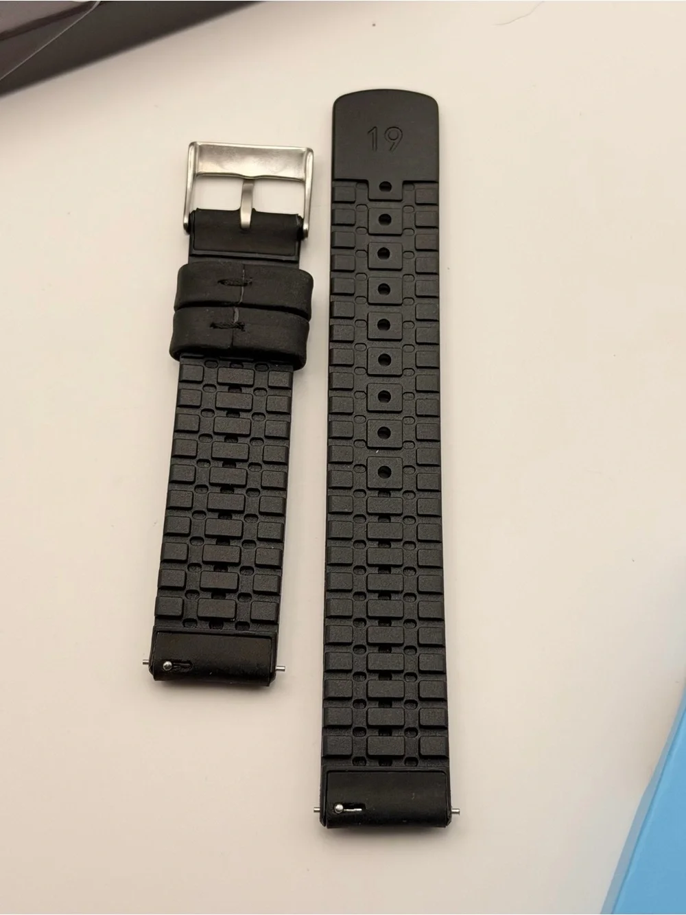 Barton Hybrid Leather Band, 19mm, black